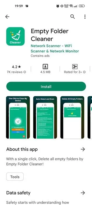 كيفية حذف جميع المجلدات الفارغة على Android 5