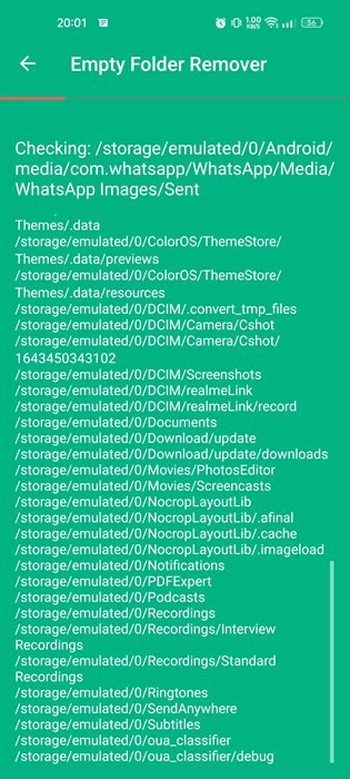 كيفية حذف جميع المجلدات الفارغة على Android 9