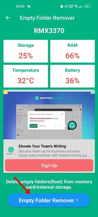 كيفية حذف جميع المجلدات الفارغة على Android 7