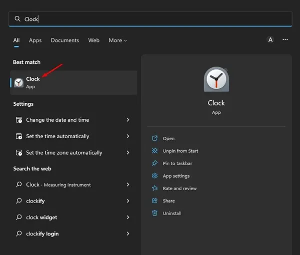 كيفية ضبط المنبهات والمؤقتات في Windows 11 2