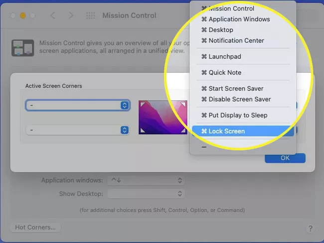 كيفية استخدام Hot Corners على جهاز Mac 6