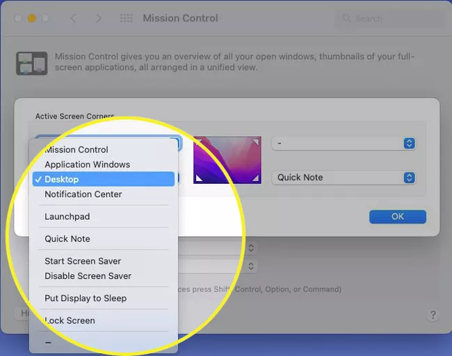 كيفية استخدام Hot Corners على جهاز Mac 5