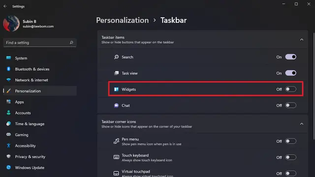كيفية تعطيل Weather Widget على شريط مهام Windows 11 14 كيفية تعطيل Weather Widget على شريط مهام Windows 11 14