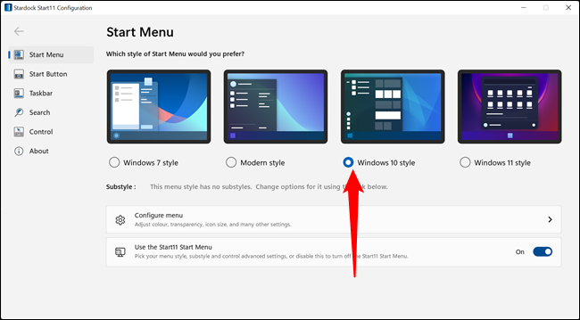 كيفية الحصول على قائمة ابدأ Windows 10 على نظام التشغيل Windows 11 7