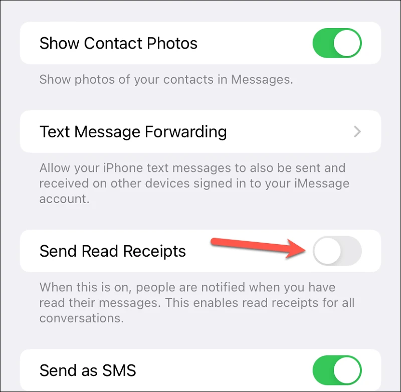كيفية إيقاف تشغيل إيصالات القراءة في iMessage على الايفون 4 كيفية إيقاف تشغيل إيصالات القراءة في iMessage على الايفون 4