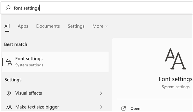 كيفية تغيير خط النظام الافتراضي على Windows 11 2