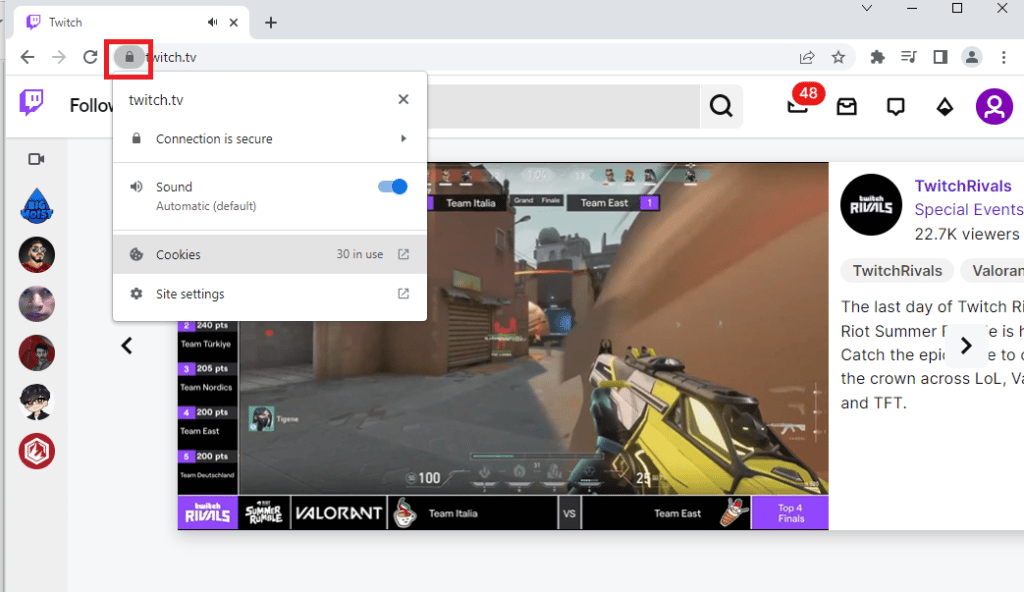 إصلاح Twitch غير قادر على الاتصال بالدردشة 12