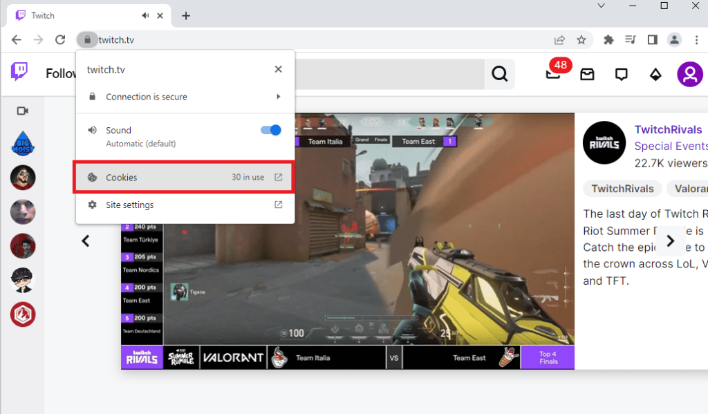 إصلاح Twitch غير قادر على الاتصال بالدردشة 13