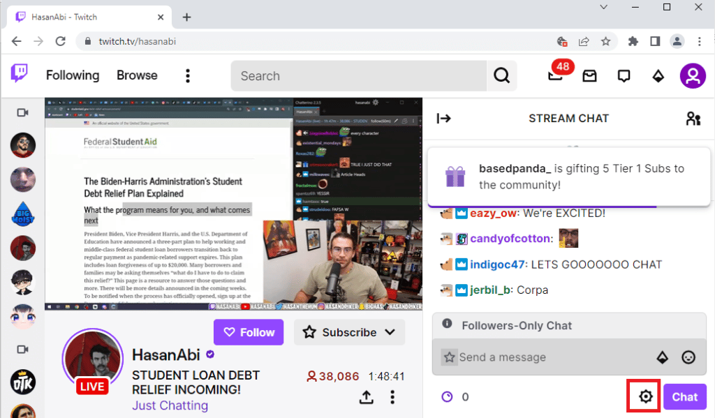 إصلاح Twitch غير قادر على الاتصال بالدردشة 26