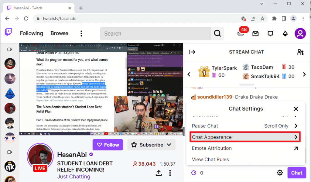 إصلاح Twitch غير قادر على الاتصال بالدردشة 30