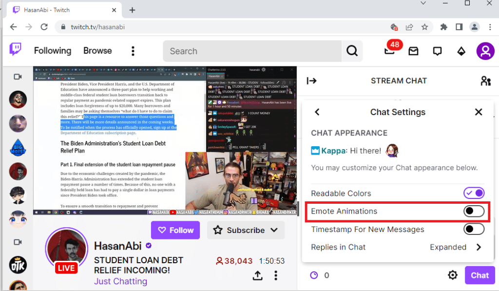 إصلاح Twitch غير قادر على الاتصال بالدردشة 31