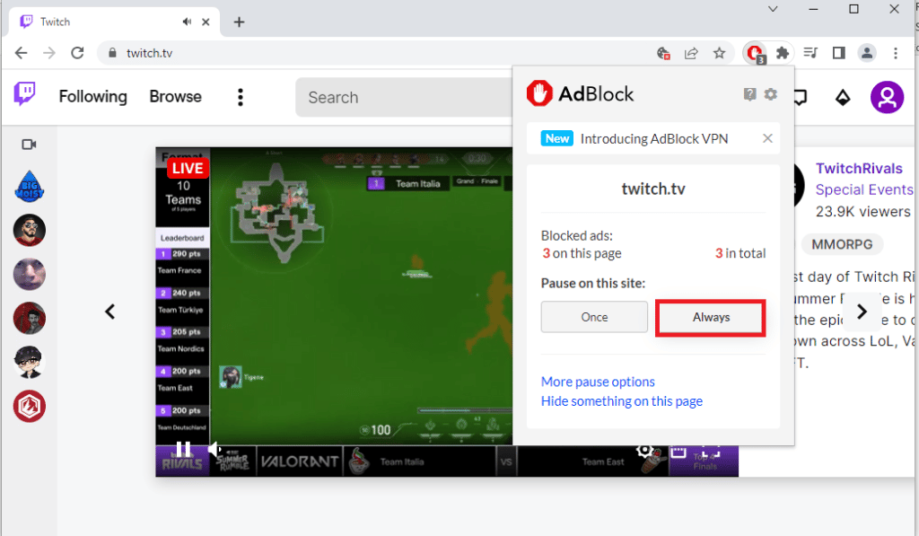 إصلاح Twitch غير قادر على الاتصال بالدردشة 34
