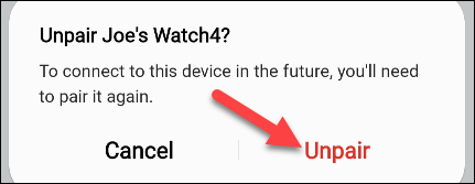 كيفية إلغاء إقران Samsung Galaxy Watch 6