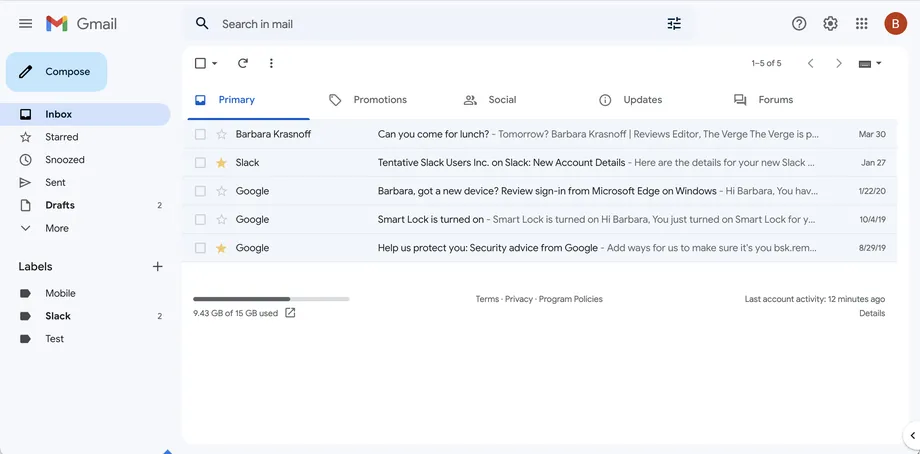 كيفية تغيير اللوحات الجانبية في طريقة عرض Gmail الجديدة 6 كيفية تغيير اللوحات الجانبية في طريقة عرض Gmail الجديدة 6