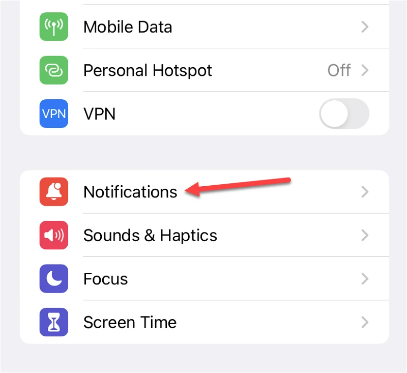 كيفية تغيير إعداد عرض الإخطارات على الايفون (iOS 16) 4