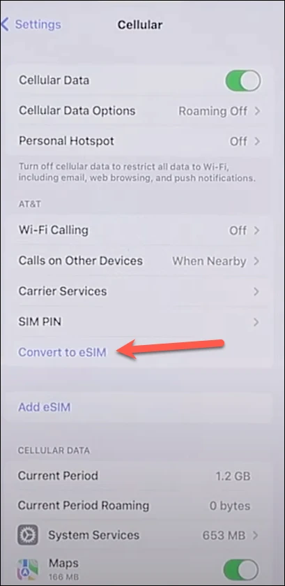 كيفية تحويل بطاقة SIM فعلية إلى eSIM على iPhone 3