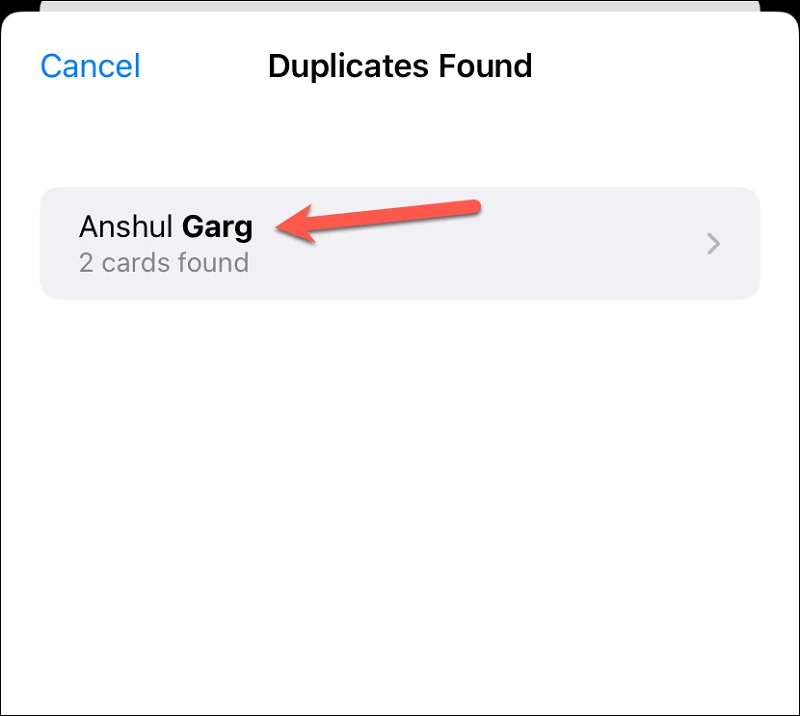 كيفية حذف جهات الاتصال المكررة على الايفون مع iOS 16 6