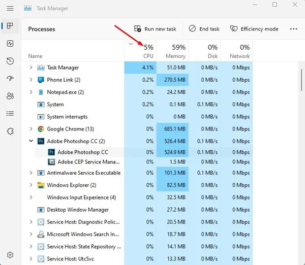 كيفية تمكين وضع الكفاءة في Windows 11 4