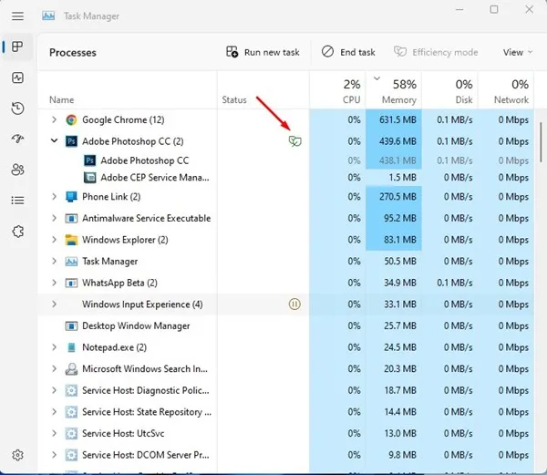 كيفية تمكين وضع الكفاءة في Windows 11 7