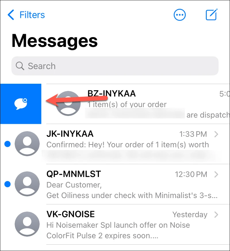 كيفية وضع علامة على رسالة كغير مقروءة على الايفون الذي يعمل بنظام iOS 16 4