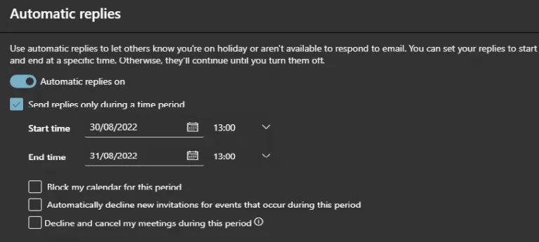 كيفية إعداد الاستجابات التلقائية في Microsoft Outlook 3