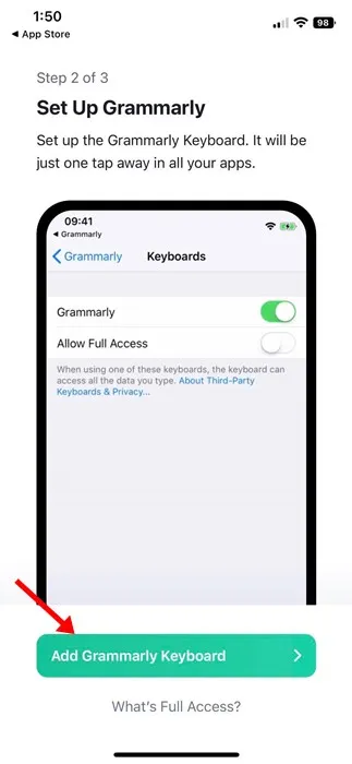 كيفية استخدام Grammarly على الايفون 4