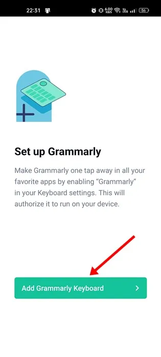 كيفية استخدام Grammarly على الاندرويد 5