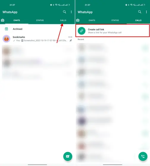 كيفية إنشاء ومشاركة روابط مكالمات الصوت / الفيديو على WhatsApp 2 كيفية إنشاء ومشاركة روابط مكالمات الصوت / الفيديو على WhatsApp 2