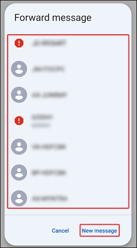 كيفية إعادة توجيه رسالة نصية على Android 4