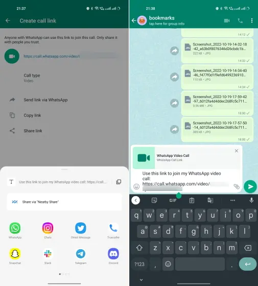 كيفية إنشاء ومشاركة روابط مكالمات الصوت / الفيديو على WhatsApp 4 كيفية إنشاء ومشاركة روابط مكالمات الصوت / الفيديو على WhatsApp 4
