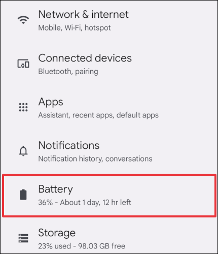 كيفية إظهار نسبة البطارية على Android 4