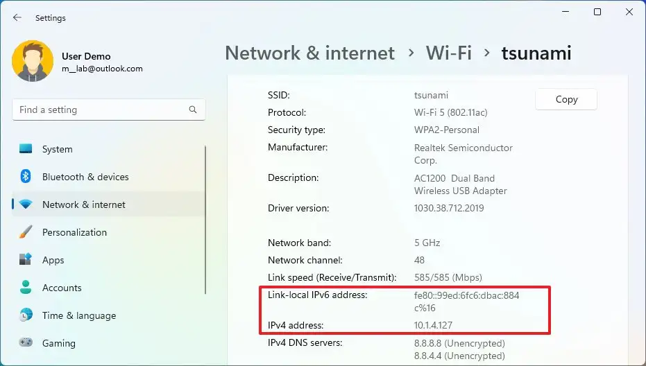 كيف تجد عنوان IP الخاص بك على Windows 11 5