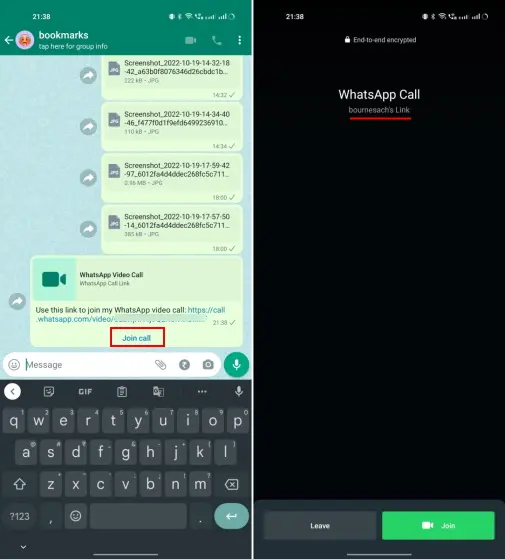 كيفية إنشاء ومشاركة روابط مكالمات الصوت / الفيديو على WhatsApp 5 كيفية إنشاء ومشاركة روابط مكالمات الصوت / الفيديو على WhatsApp 5