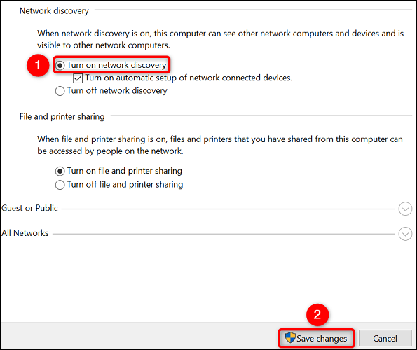 كيفية إصلاح خطأ "اكتشاف الشبكة تم إيقاف تشغيله" على Windows 7