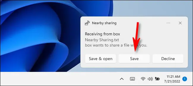 كيفية استخدام المشاركة القريبة في Windows 11 7