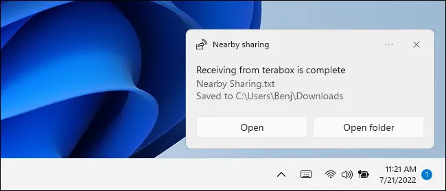 كيفية استخدام المشاركة القريبة في Windows 11 8