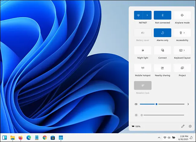 كيف تعمل قائمة "الإعدادات السريعة" الجديدة في Windows 11 8