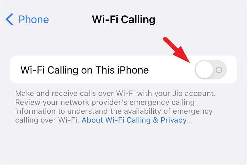 كيفية تمكين مكالمات WiFi على iPhone 14 5