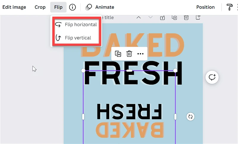 كيفية قلب النص في Canva 11