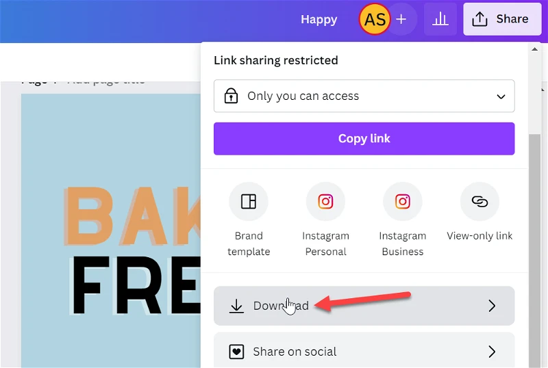 كيفية قلب النص في Canva 5