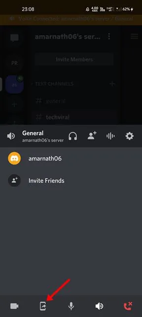 كيفية مشاركة شاشة الاندرويد على Discord 3