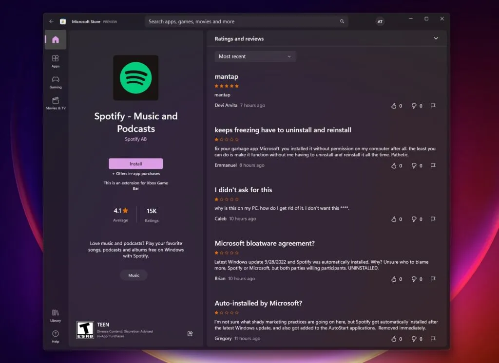 يتم تثبيت تطبيق Spotify تلقائيًا على نظامي التشغيل Windows 10 و Windows 11 2
