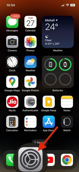 كيفية إزالة زر بحث الشاشة الرئيسية على iPhone - iOS 16 2