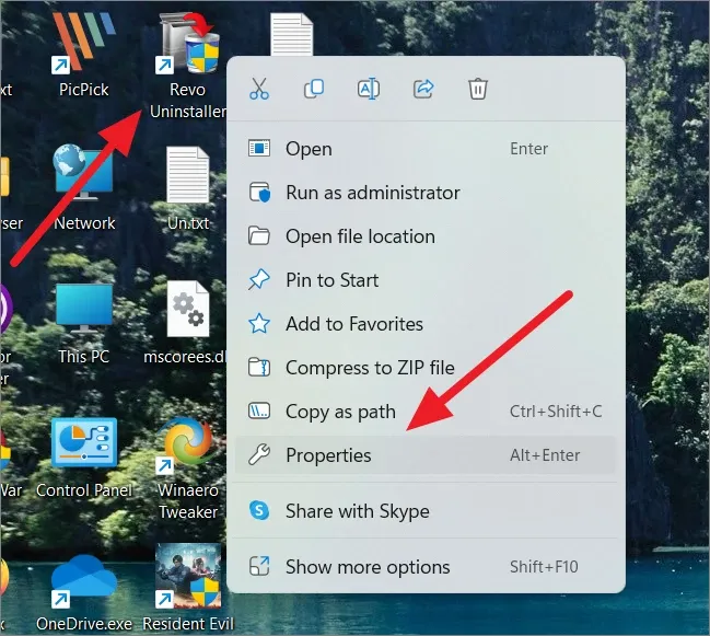 اختصارات لوحة مفاتيح Windows 11 7