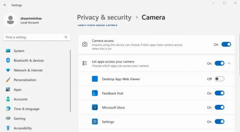 كيفية تعطيل الكاميرا المدمجة في نظام التشغيل Windows 10 أو Windows 11 2
