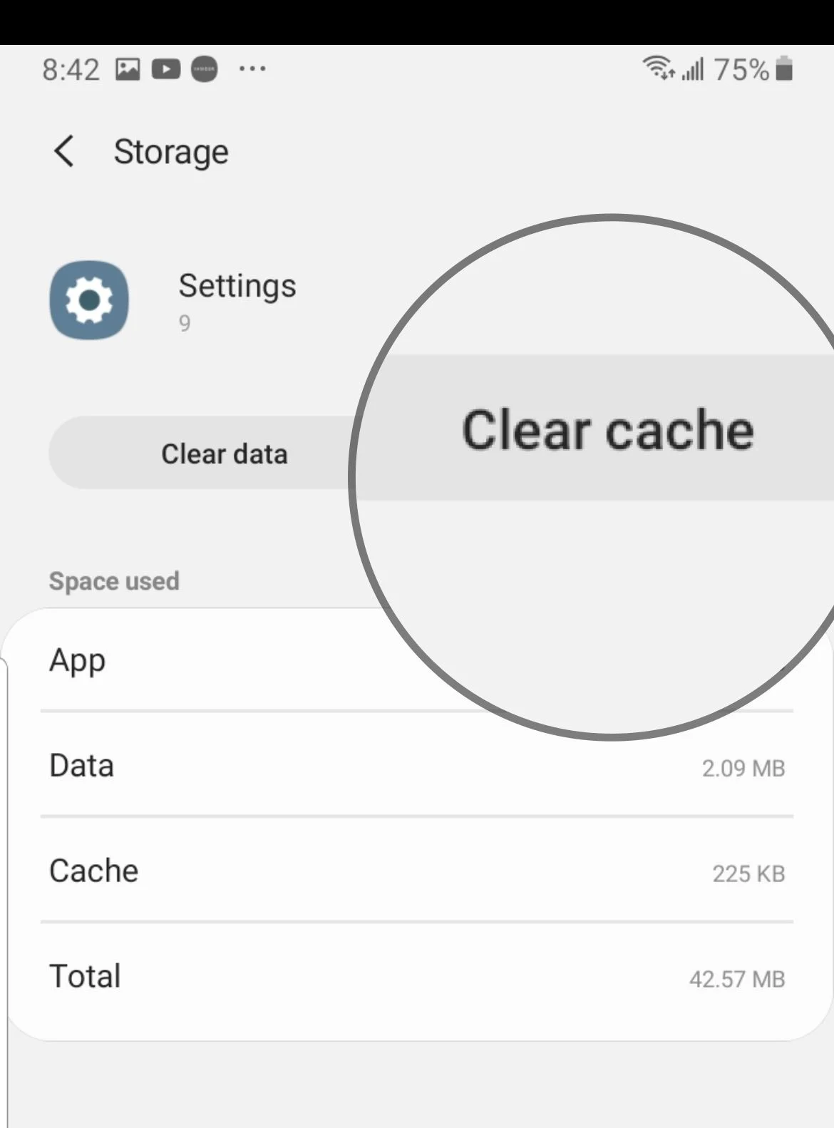 حل "للأسف توقف الإعدادات عن العمل" على Android 2