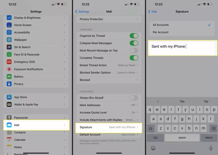 كيفية تحرير توقيع البريد الإلكتروني الخاص بك على iPhone أو iPad 2