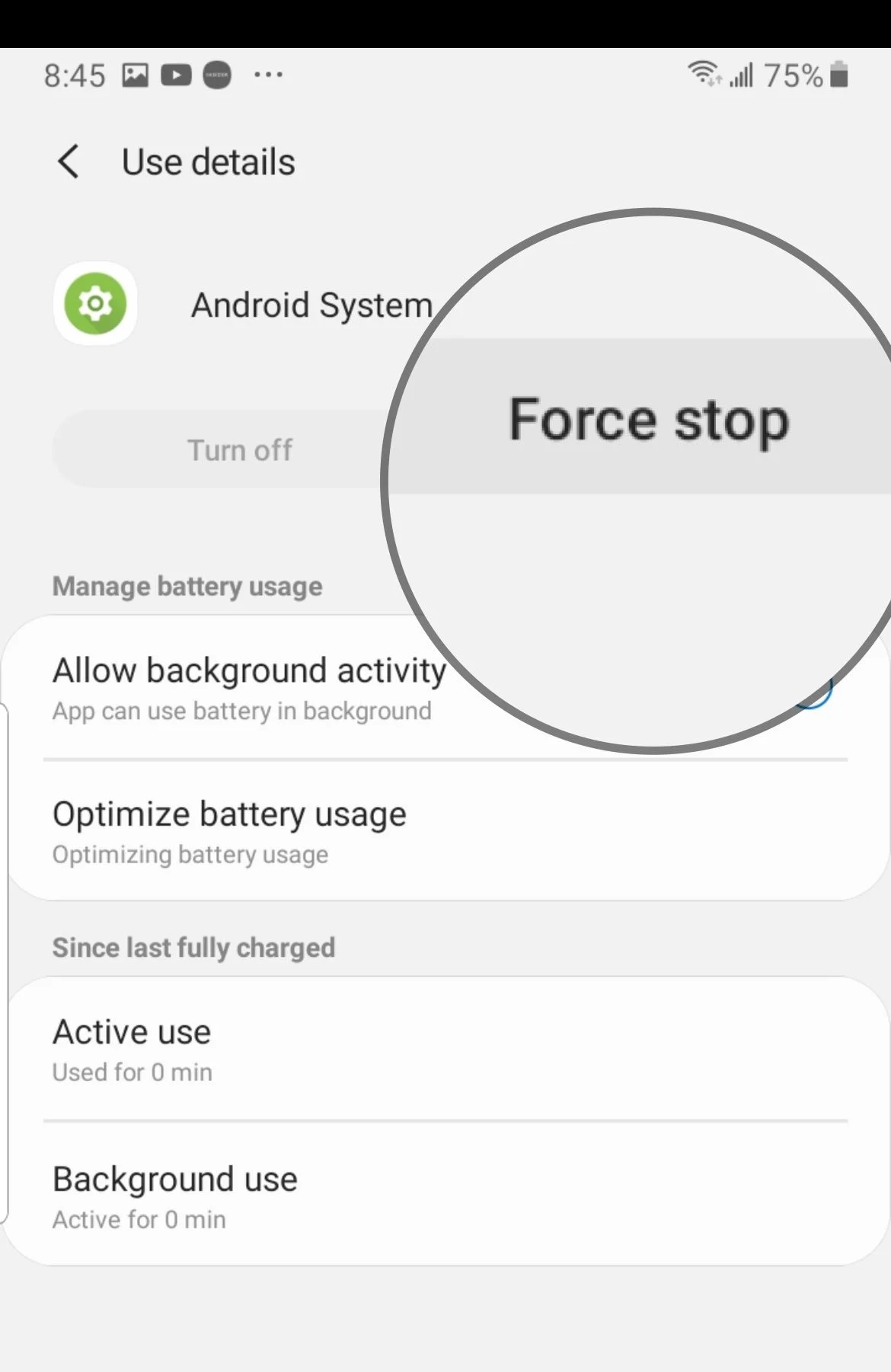 حل "للأسف توقف الإعدادات عن العمل" على Android 3