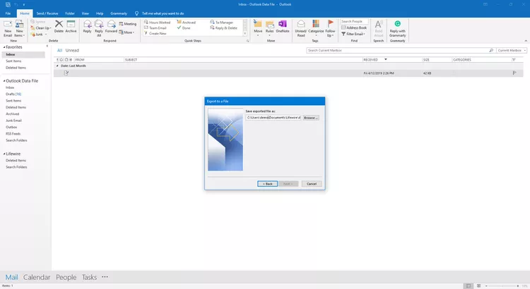 كيفية تصدير رسائل البريد الإلكتروني من Outlook 21
