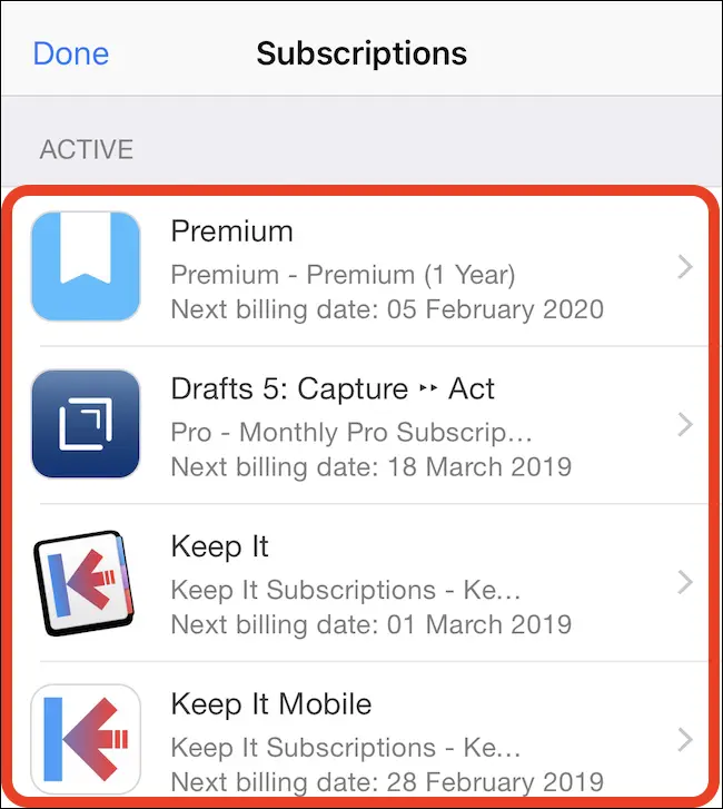 كيفية إلغاء اشتراكات التطبيقات على iPhone أو iPad 4